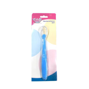 Mommas Baby Silicone Feeding Spoon for Baby - Blue