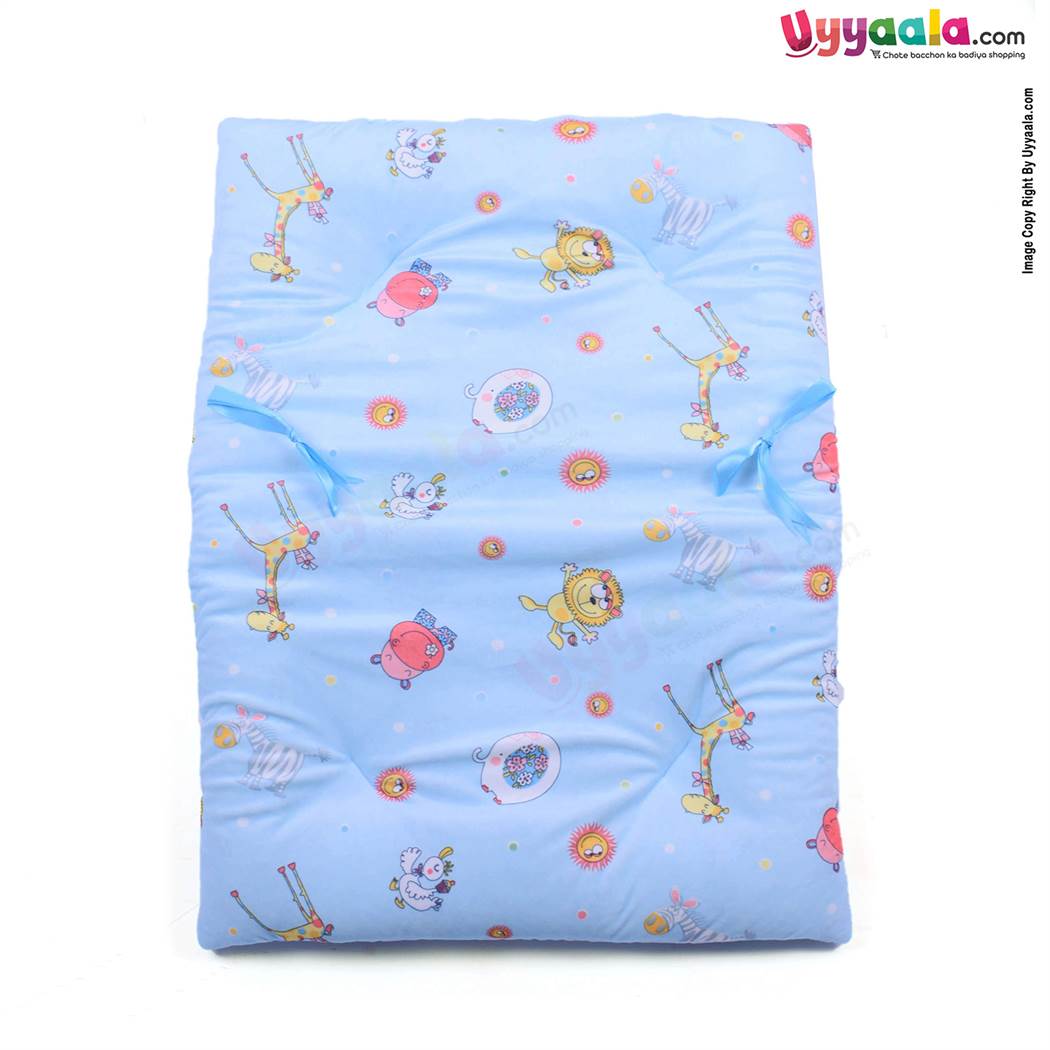 Baby Bedding With Pillow Velvet Animal print Blue 0-6m-uyyala-com.myshopify.com-Bedding-Happy Babies