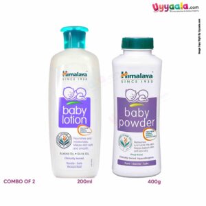 HIMALAYA Moisturizing baby Lotion 200ml  & Baby Powder 400g (Combo Pack)