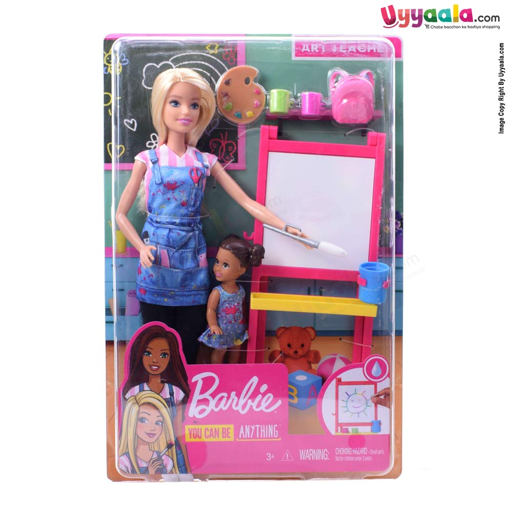 BARBIE Art Teacher Doll Model-Gjm 29, 3+Y Age