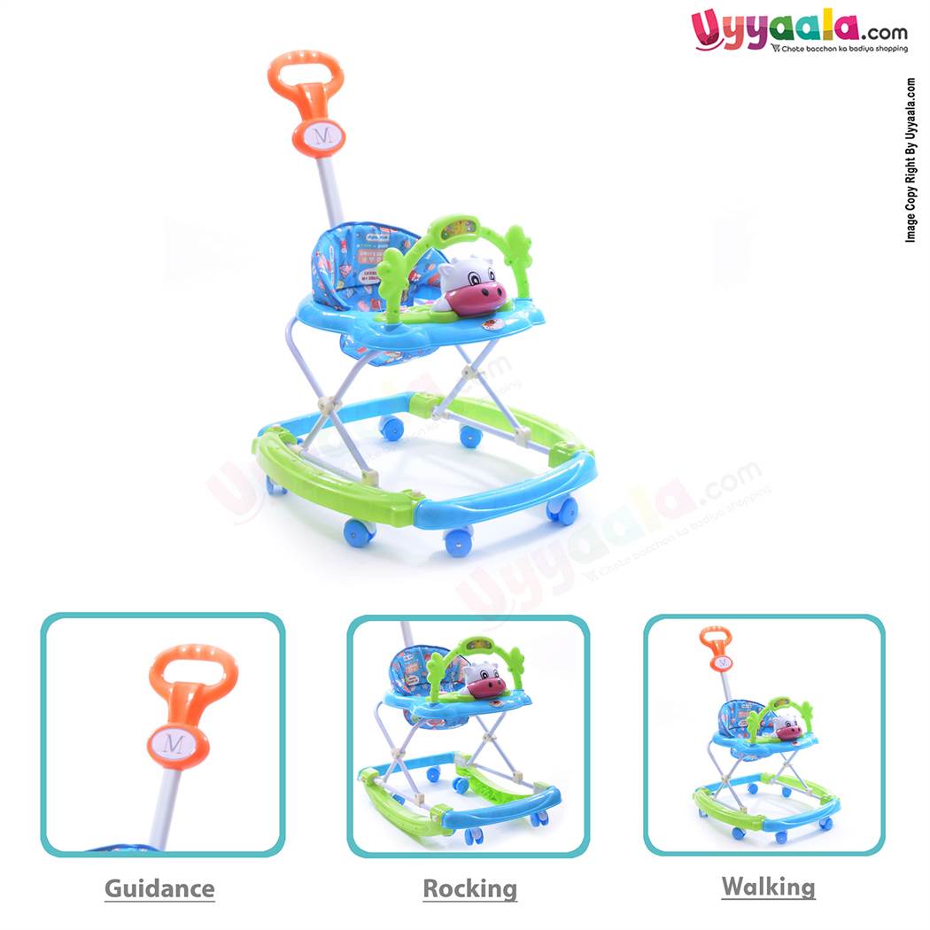 BAYBEE Walker Cum Rocker 3 In 1 Calf - Blue, Green-uyyala-com.myshopify.com-Walkers-Baybee