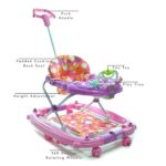 BAYBEE Guidance Walker Cum Rocker 3 In 1 - Pink, Purple-uyyala-com.myshopify.com-Walkers-Baybee