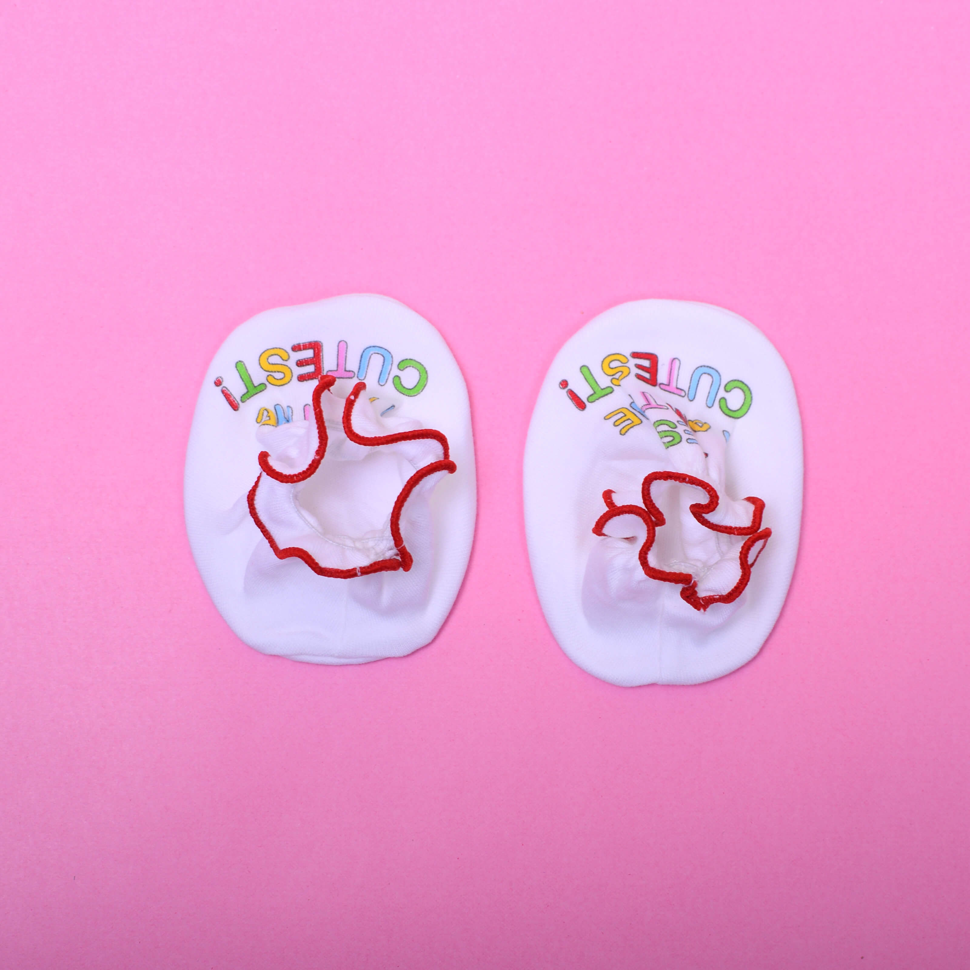 Ben Benny Mitten & Booties Set, Elastic Letter print, for New Born Babies