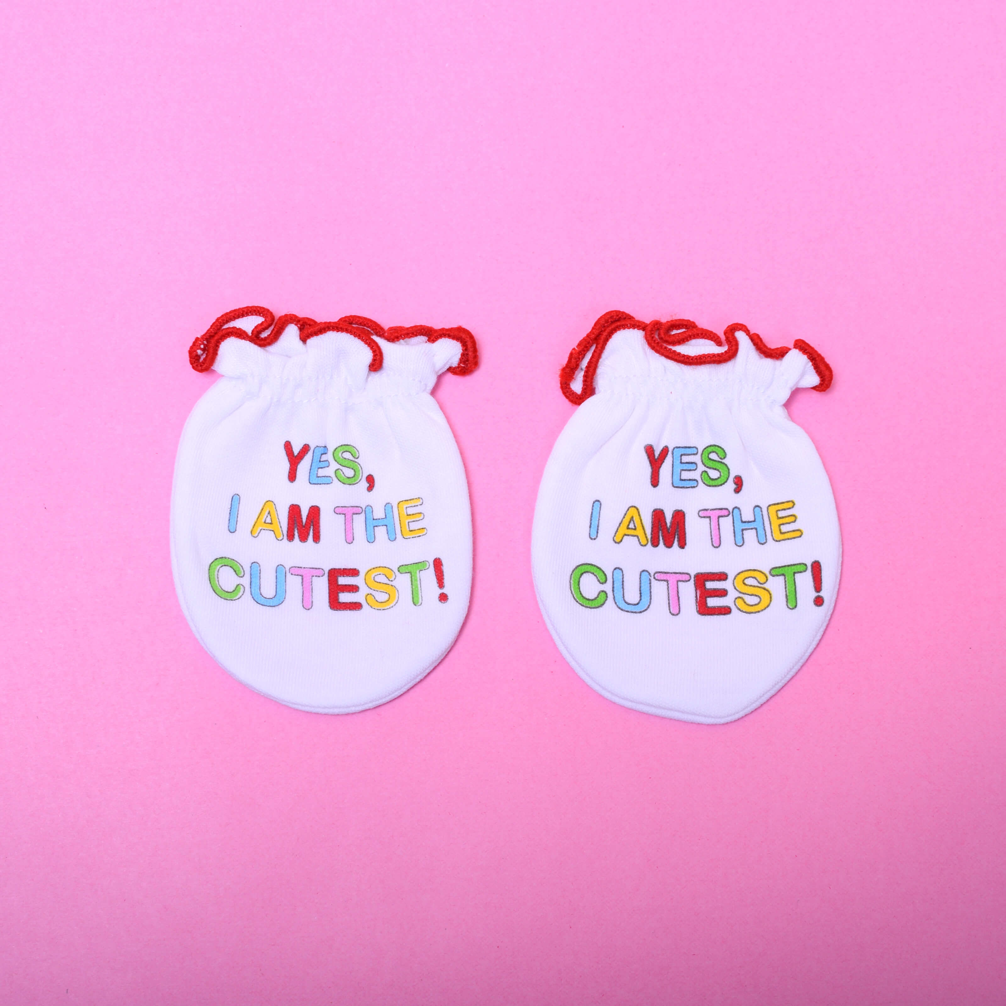 Ben Benny Mitten & Booties Set, Elastic Letter print, for New Born Babies