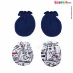 BEN BENNY Mittens Elastic Print Plain 2P Set 0-6m Age