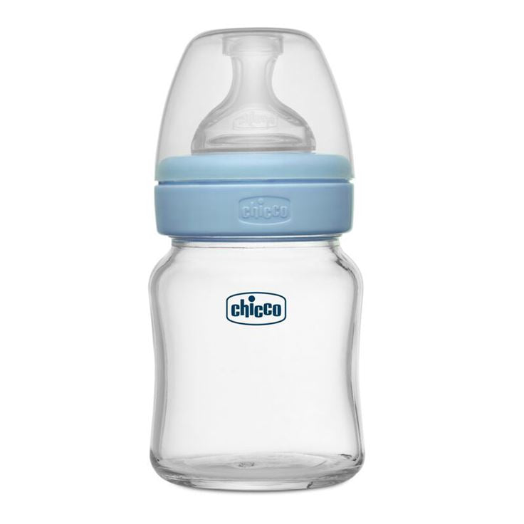 Buy Chicco Well-Being Glass Feeding Bottle for Babies (Slow Flow) - 120ml Online in India at uyyaala.com