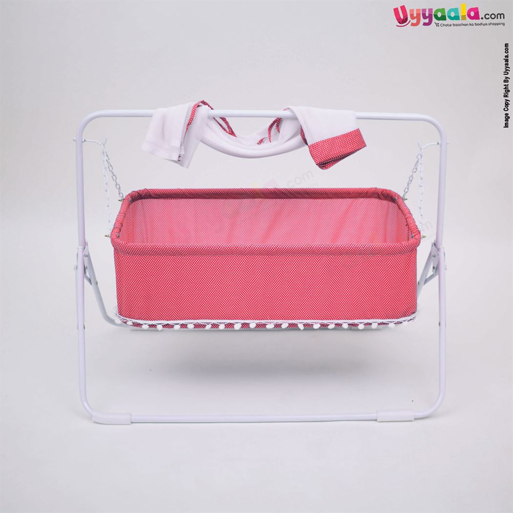 Baby 5 Star Crib & Swing Cradle 2 In 1 With Mosquito Protection Net