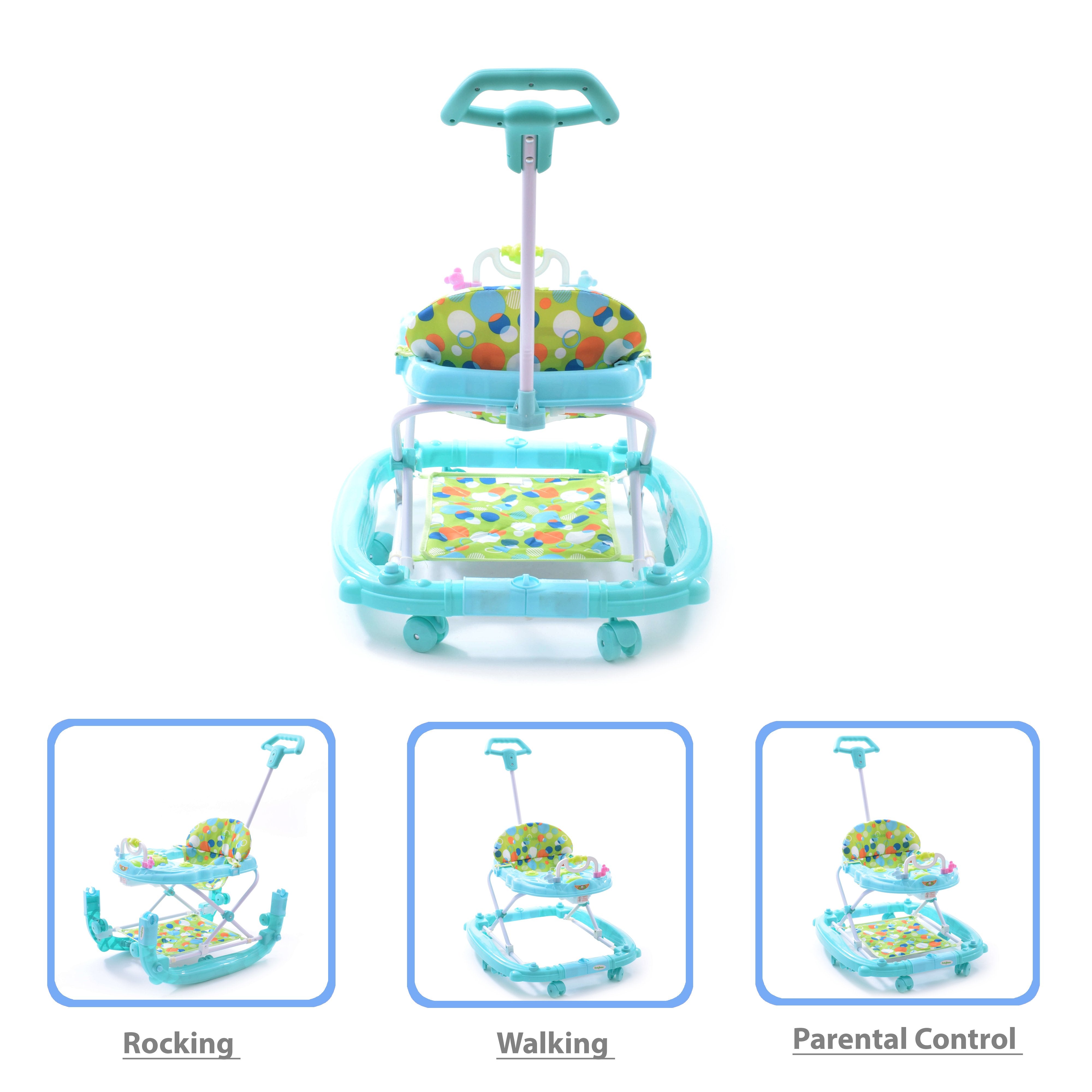 BAYBEE Guidance Walker Cum Rocker 3 In 1 - Sky-blue-uyyala-com.myshopify.com-Walkers-Baybee