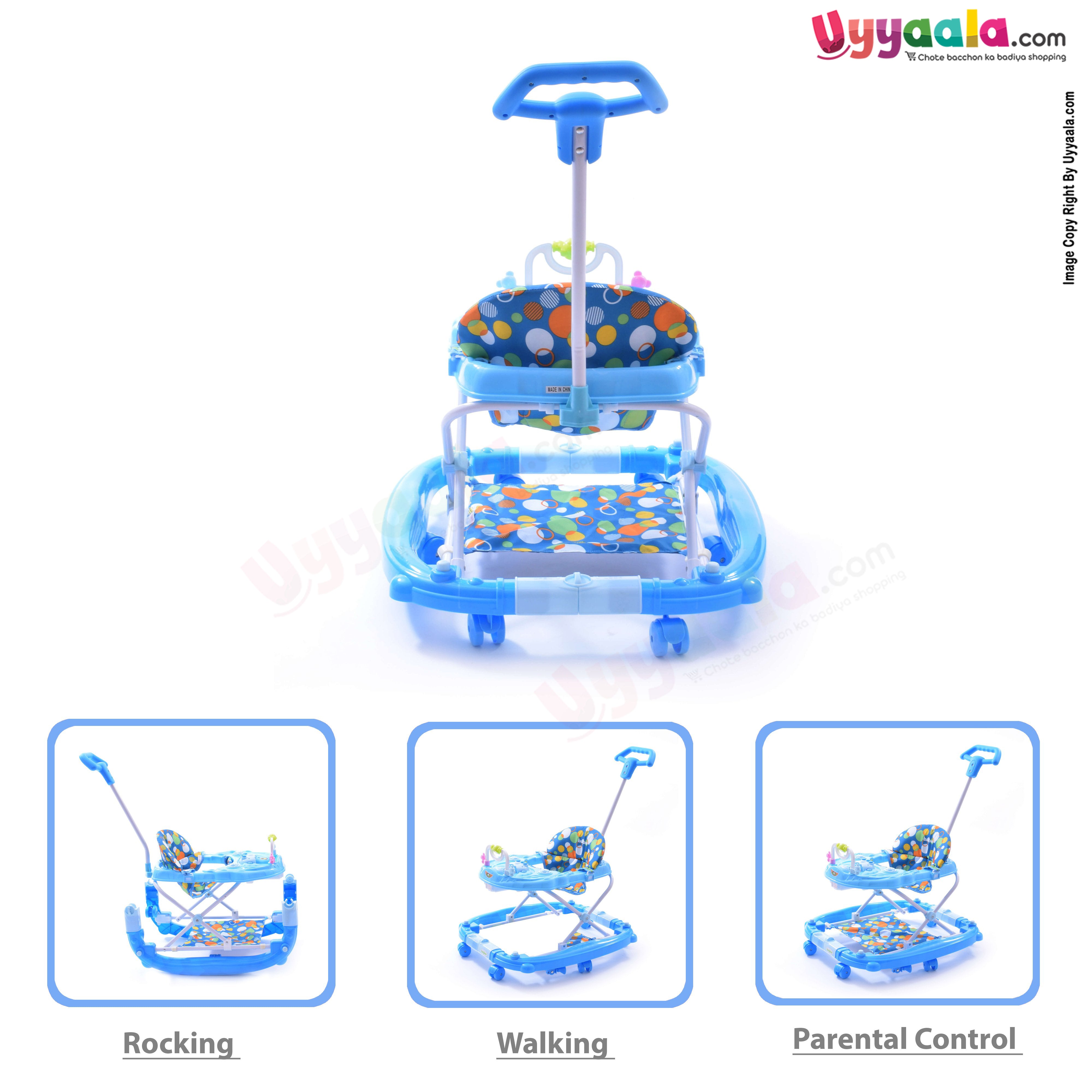 BAYBEE Guidance Walker Cum Rocker 3 In 1 - Blue-uyyala-com.myshopify.com-Walkers-Baybee