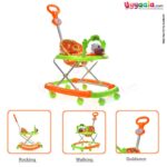 BAYBEE Walker Cum Rocker 3 In 1 Calf - Green, Orange-uyyala-com.myshopify.com-Walkers-Baybee