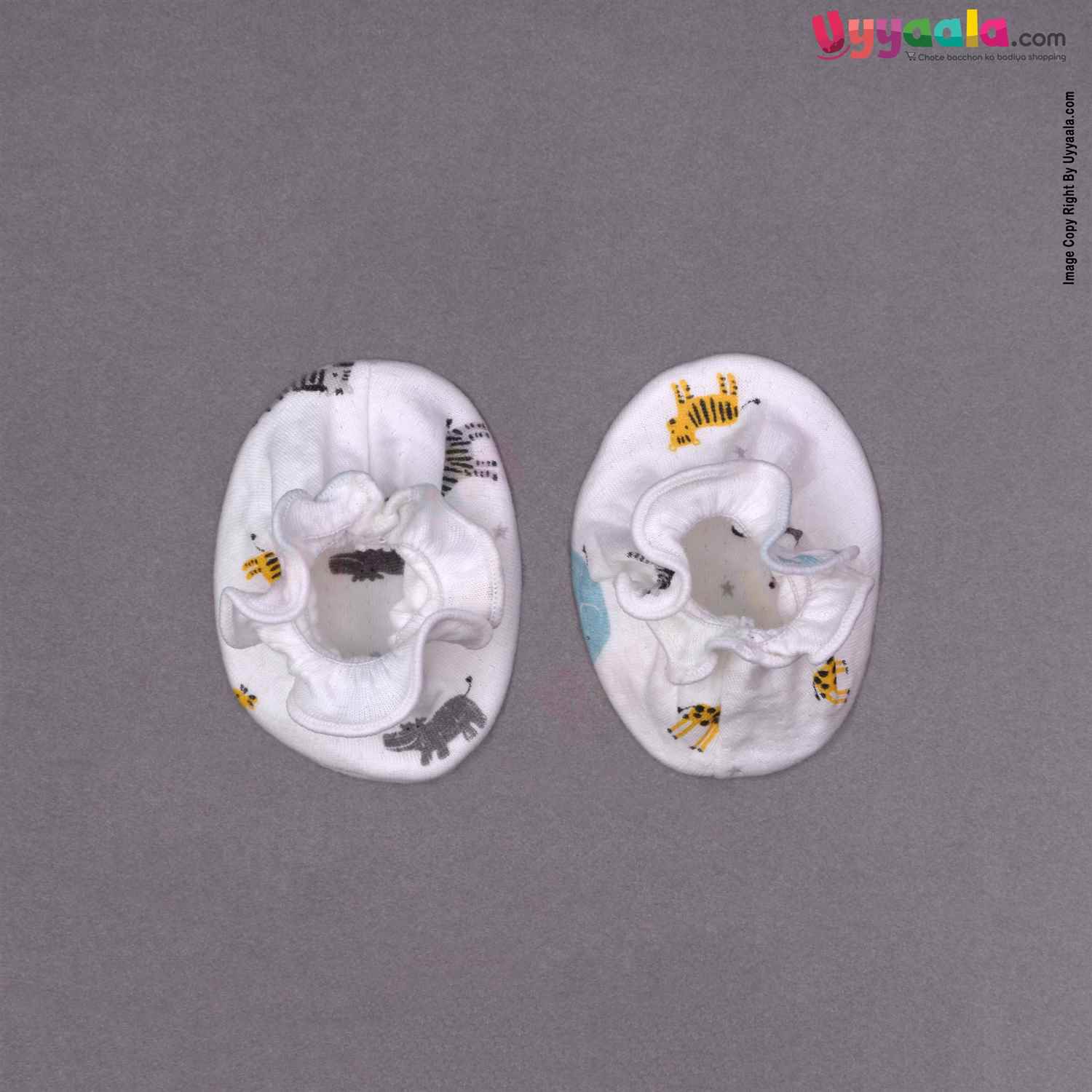 Buy Booties for New Born Baby with Animal Print Online in India at uyyaala.com