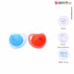 Buy Mee Mee Silicone Nipple Soother / Pacifier for Baby - Blue & Red, 3+m, (Twin Pack) Online in India at uyyaala.com