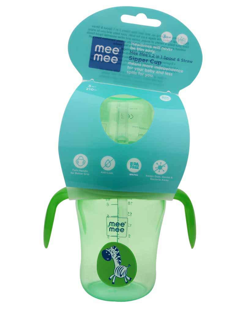 MEE MEE 2 in 1 Spout & straw Sipper Cup 210ml 3+m