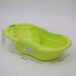 Baby comfortable sit bath tub, green