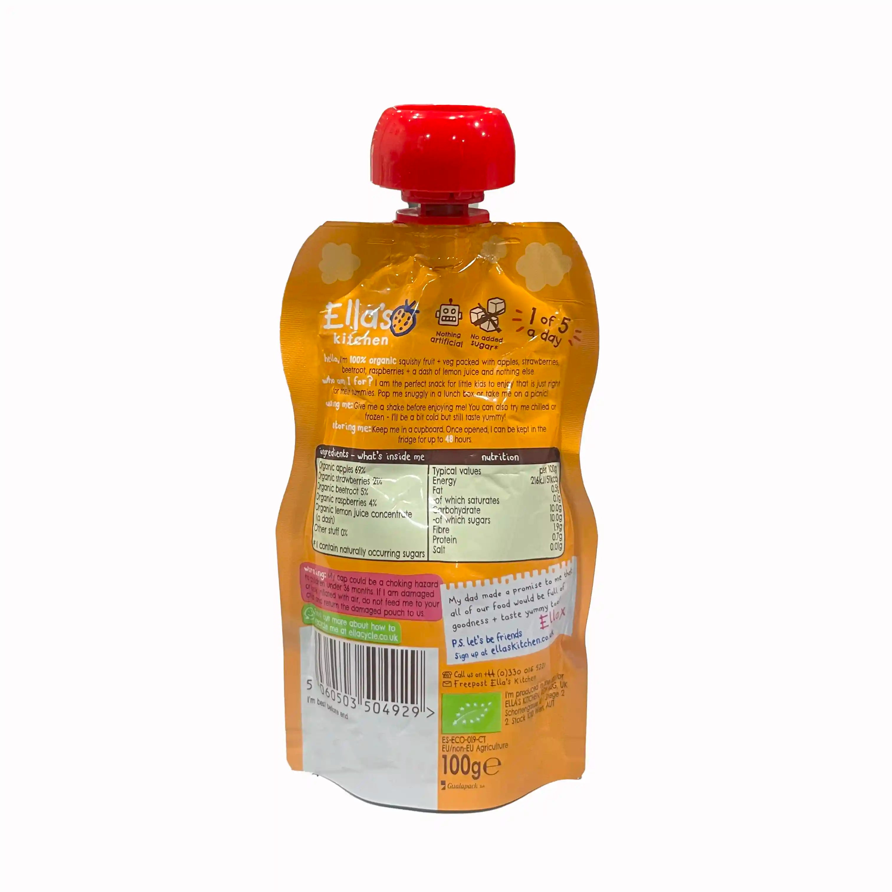 Buy Ella's Kitchen Organic Squishy Snack with Apple, Strawberry & Beetroot Online in India at uyyaala.com
