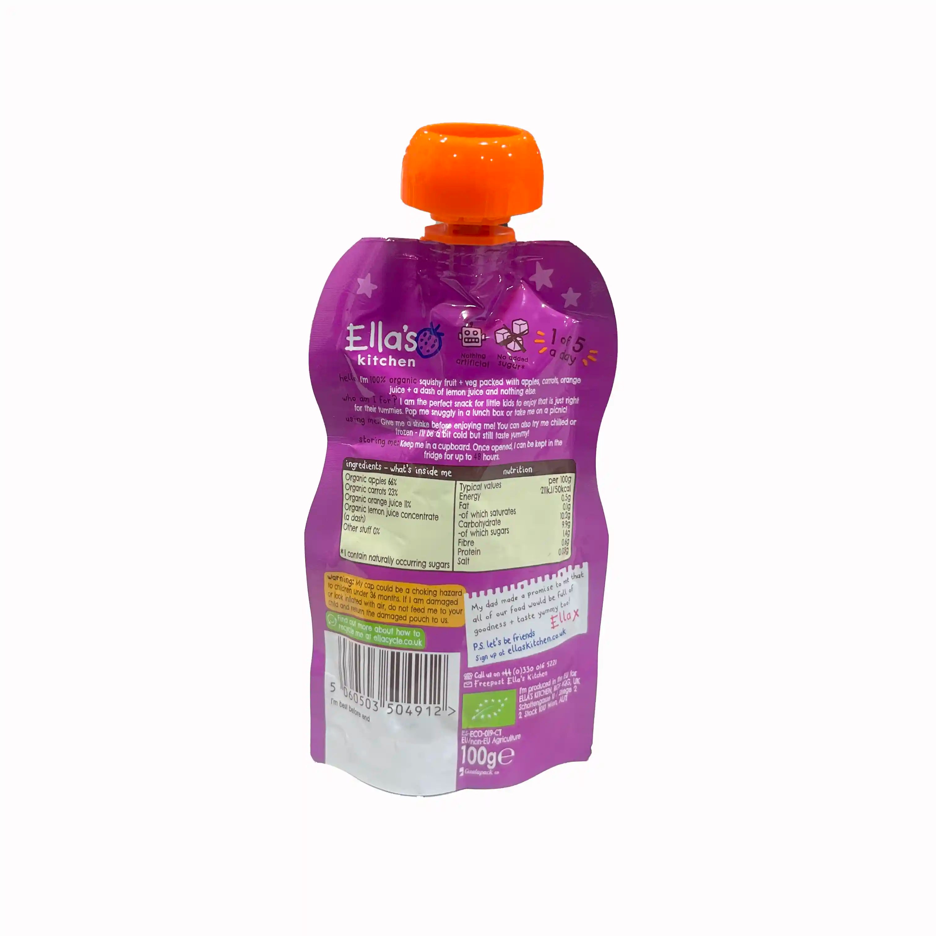 Buy Ella's Kitchen Organic Squishy Snack with Carrot & Orange for Children Online in India at uyyaala.com