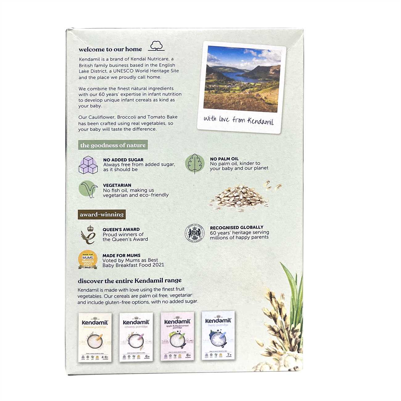 Kendamil Cauliflower Broccoli & Tomato Bake Cereal for your Baby, 6+months - 150g