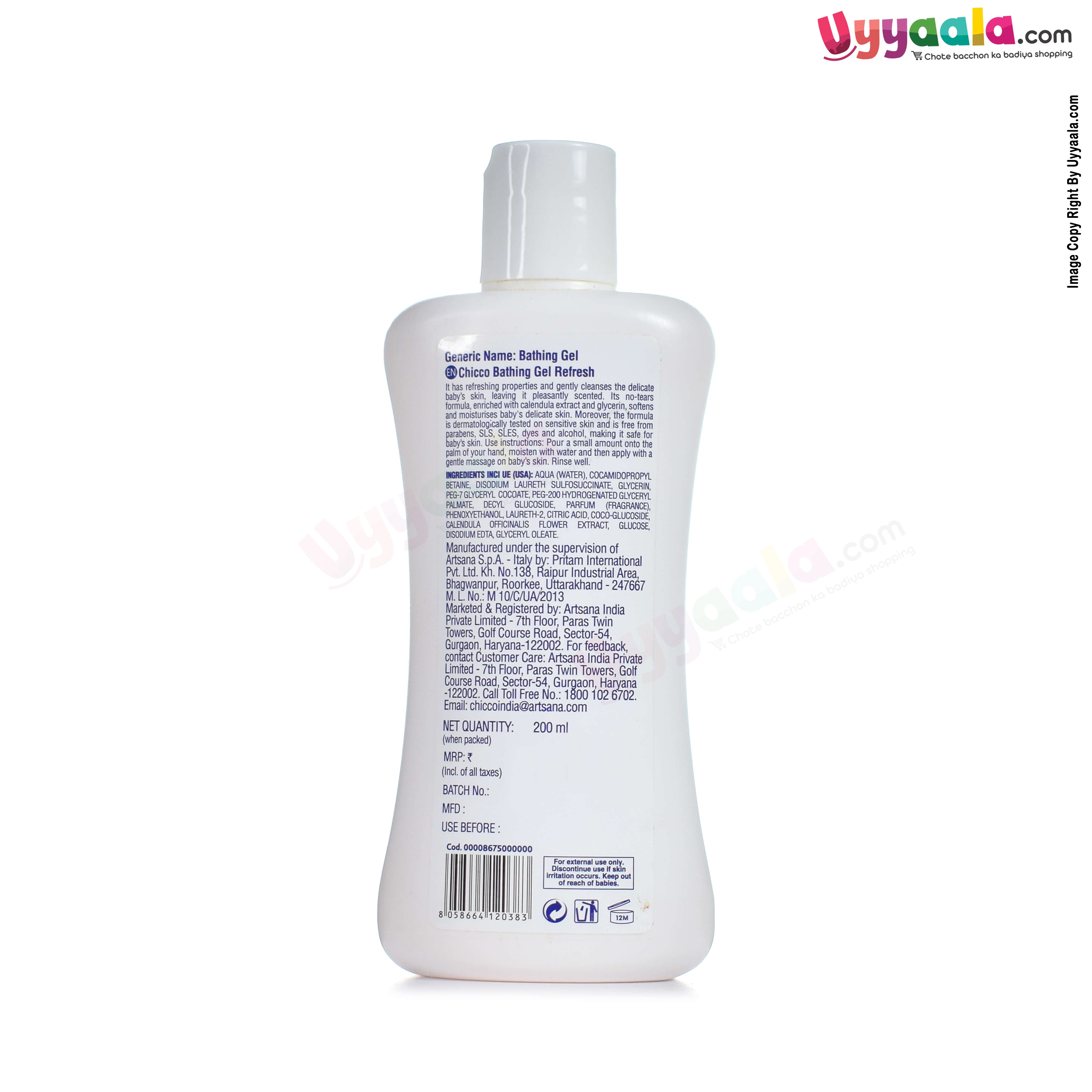 CHICCO Soap Free Bathing Gel Refresh