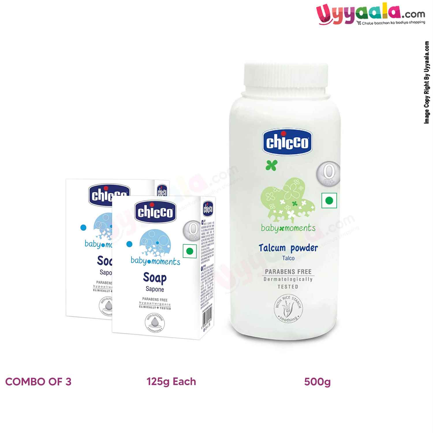 Baby moisturizing soaps & talcum powder combo