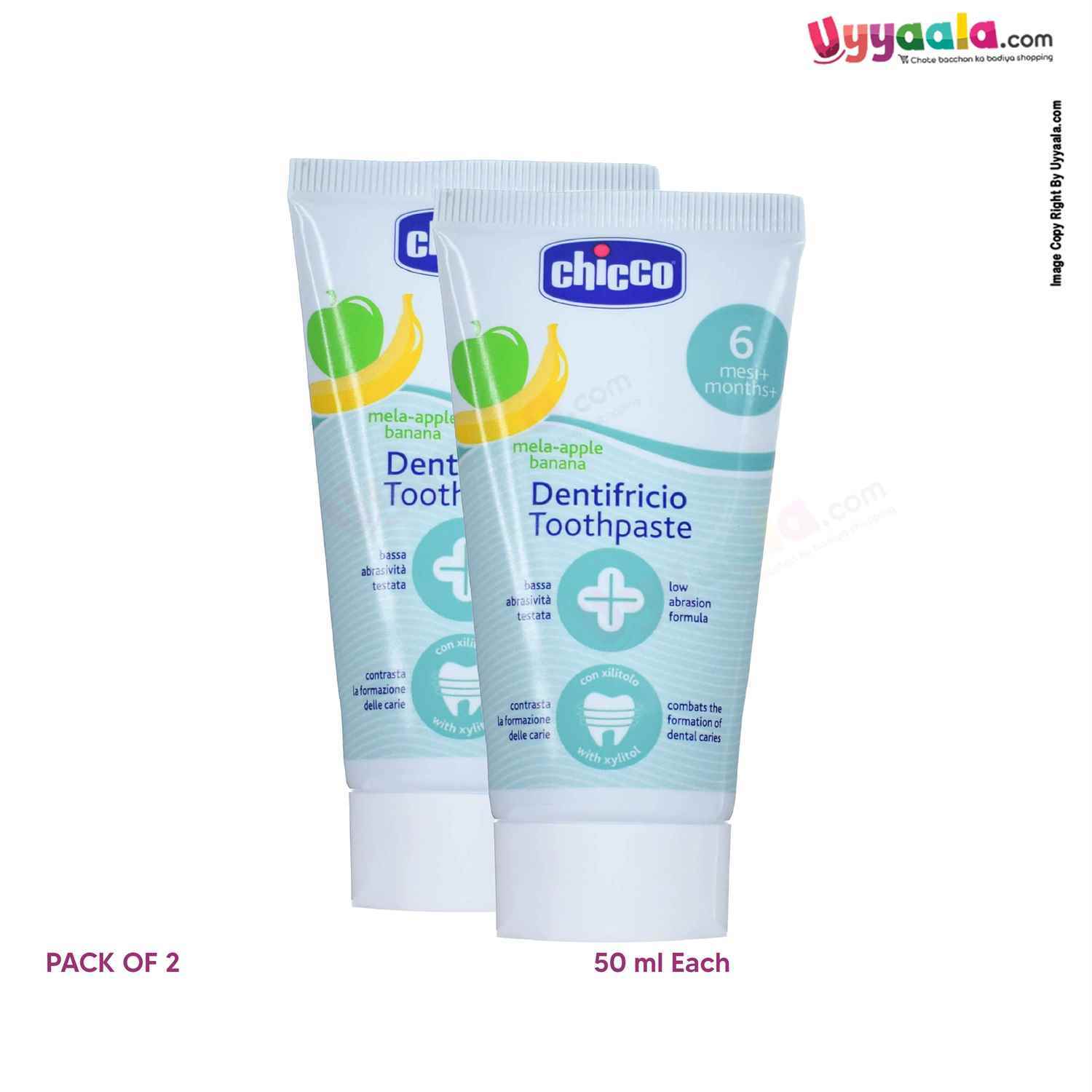 Banana flavored toothpaste for kids