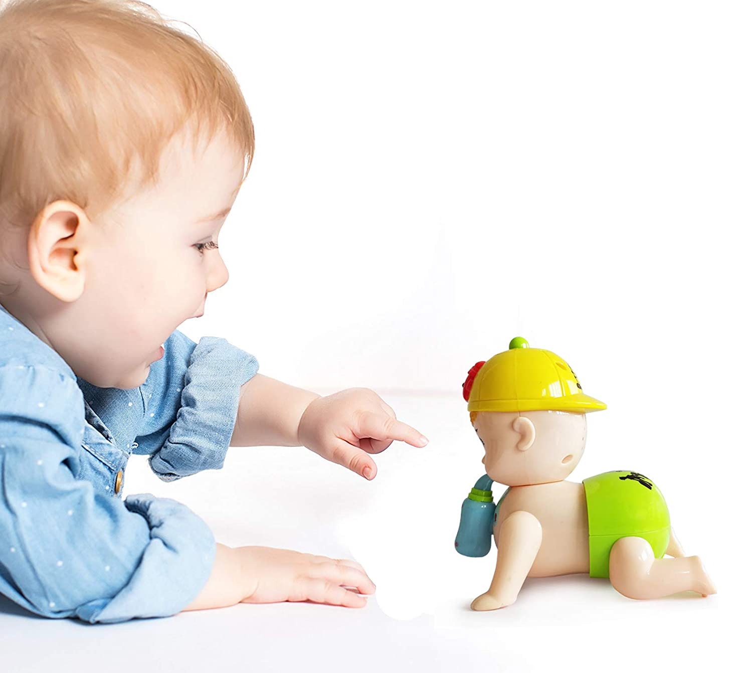 HAPPY BABY Crawling interactive battery operated toy with music & lights for babies-3+Y age