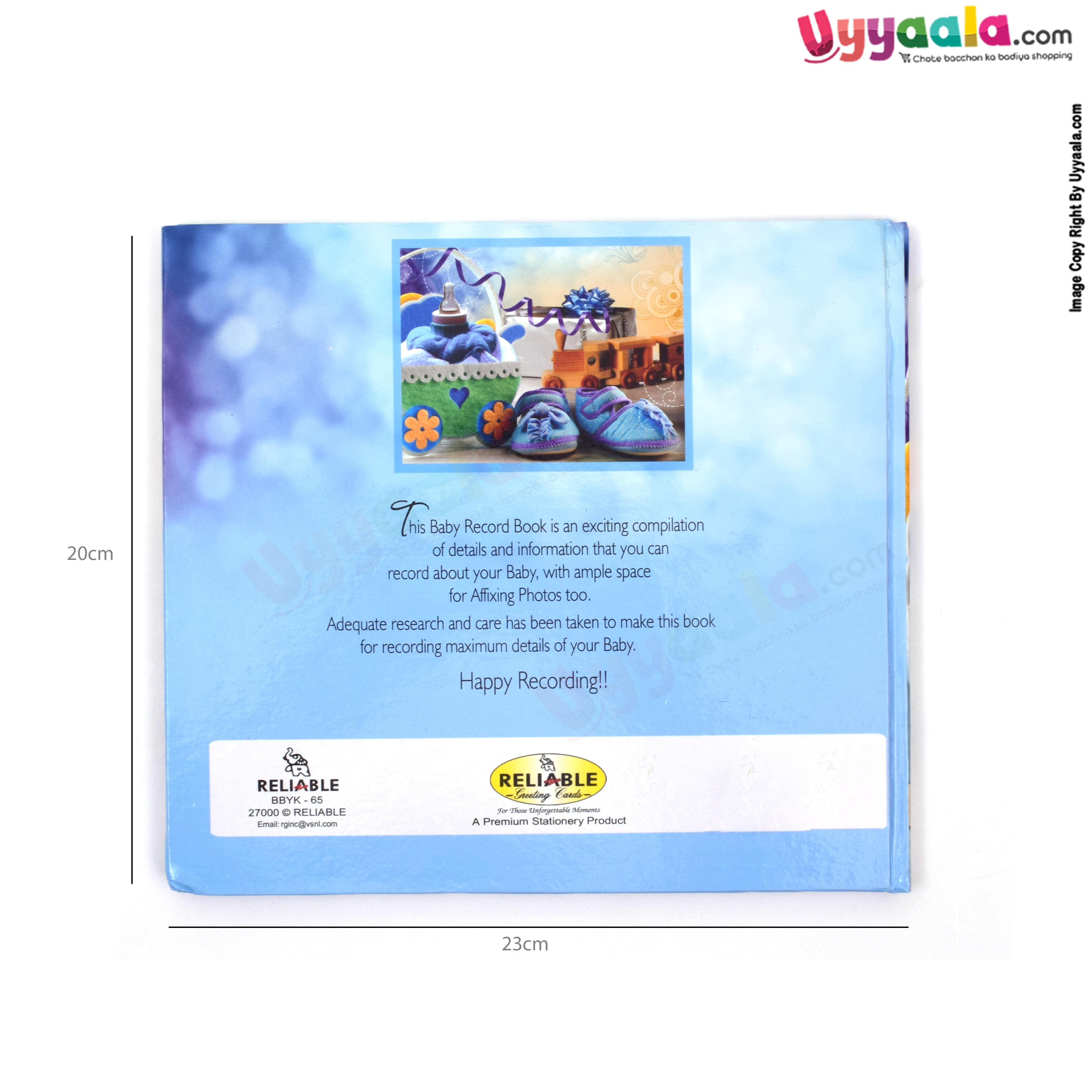 BABY record and memories book for sweet baby boy - 0-2 years