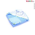 Babies soft terry cloth hooded towel with napkin , Blue