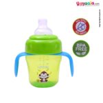 LUVLAP Banana time Bite Proof 2 in 1 Soft Spout & Straw Sipper Cup 150ml,6+m Age