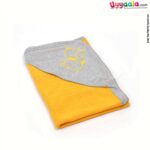 Double layered hooded towel for babies, Yellow