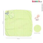 Turtle printed hooded towel for babies, Green