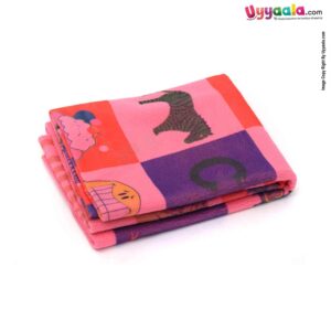 QUICK DRY Waterproof Baby Bed Protector Dry Sheet for Babies with Alphabets Print Size Medium Pink Color