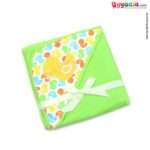 Hooded towel for babies, Green