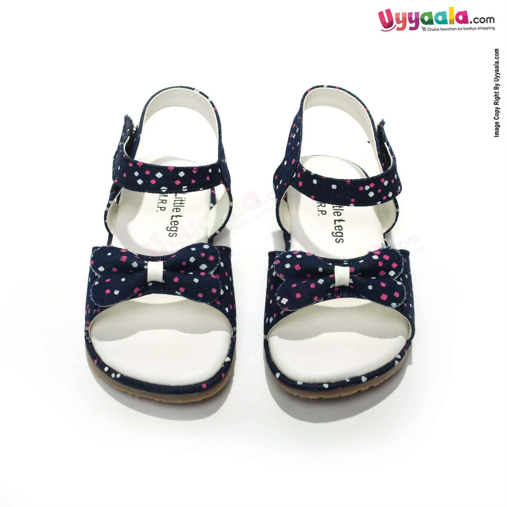 Little Legs Party Wear Girl Sandals Dots Print