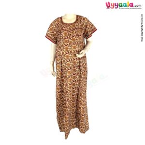 Feeding Nighty Pure Cotton (XL) - Brown