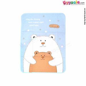 Fancy Premium Baby Mattress Protector Dry Sheet Water Proof, One Side Cotton & Another Side PVC for Babies with Bear Print, Medium Size(80*60cm)