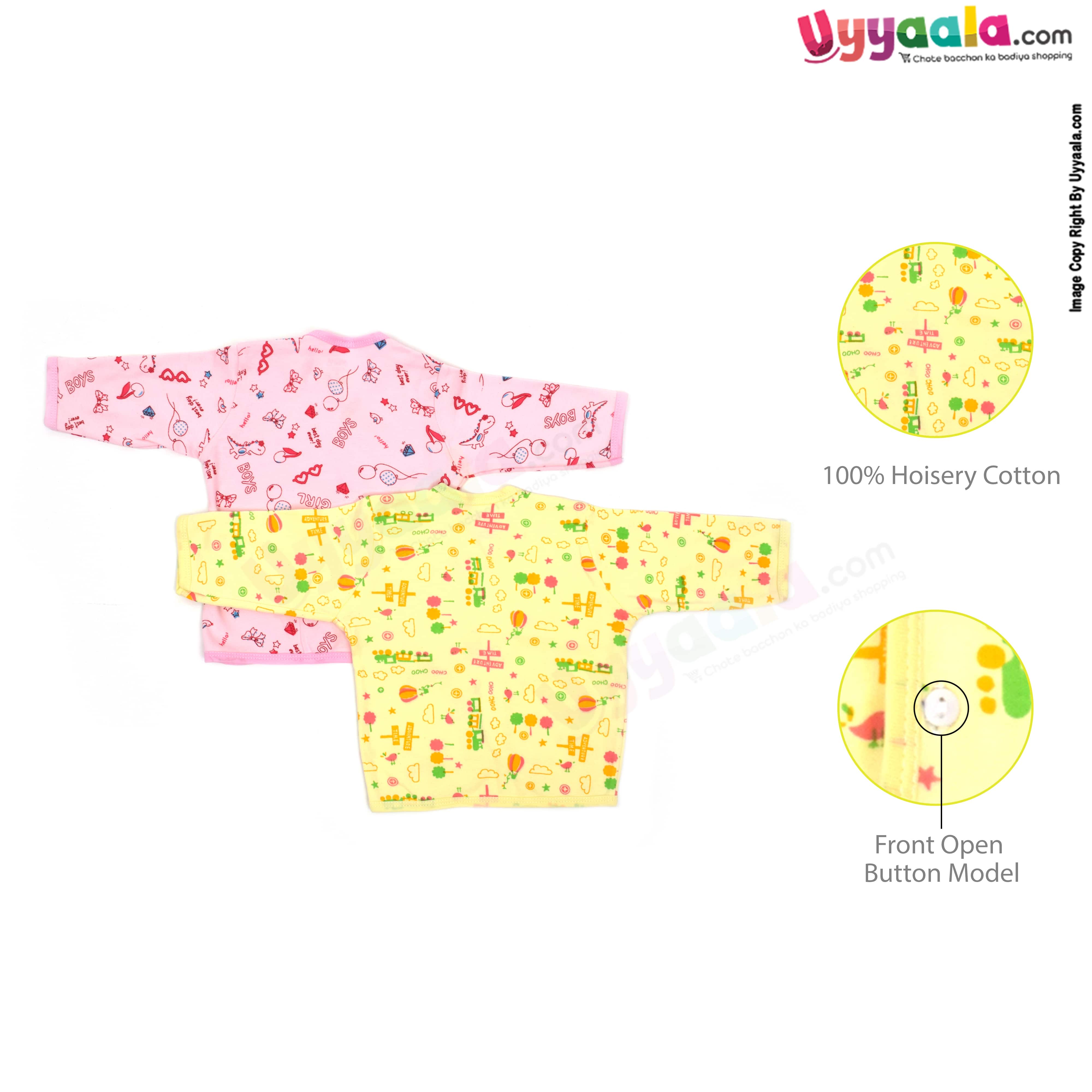 Mother Choice Jablas front open full sleeve 100% Hosiery cotton