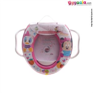 DISNEY BABY Cushioned Potty Seat with Handle, Minnie Mouse Print - Pink, White