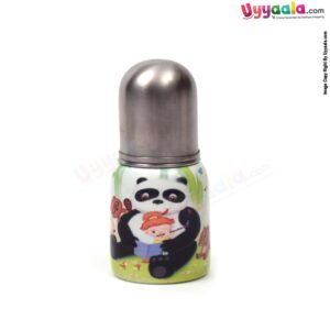 MOMS LOVE steel feeding bottle panda prints, 0m+ 150ml - steel