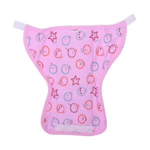 COZYCARE Washable Diapers Hosiery Velcro Emoji Print Blue, Pink & Orange 3P Set (S)