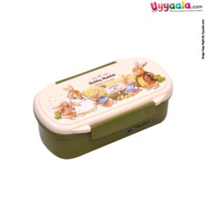 BOBBY RABBIT happy every day lunch box for kids with dual compartment and partition