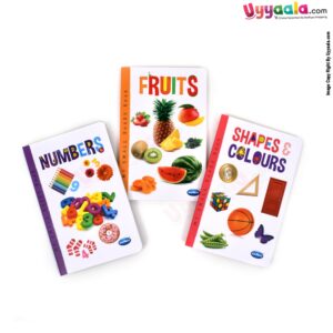 NAVNEET my small board book pack of 3 - fruits, numbers & shapes & colors