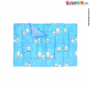 Cotton Foam Cushioned & Plastic detachable Changing Sheets 3 in 1 Set With Bear & Ballon Print - Blue