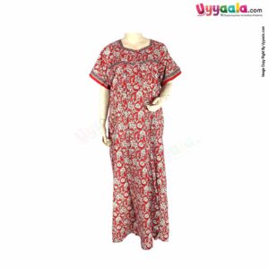 Feeding Nighty Pure Cotton (XL) - Red