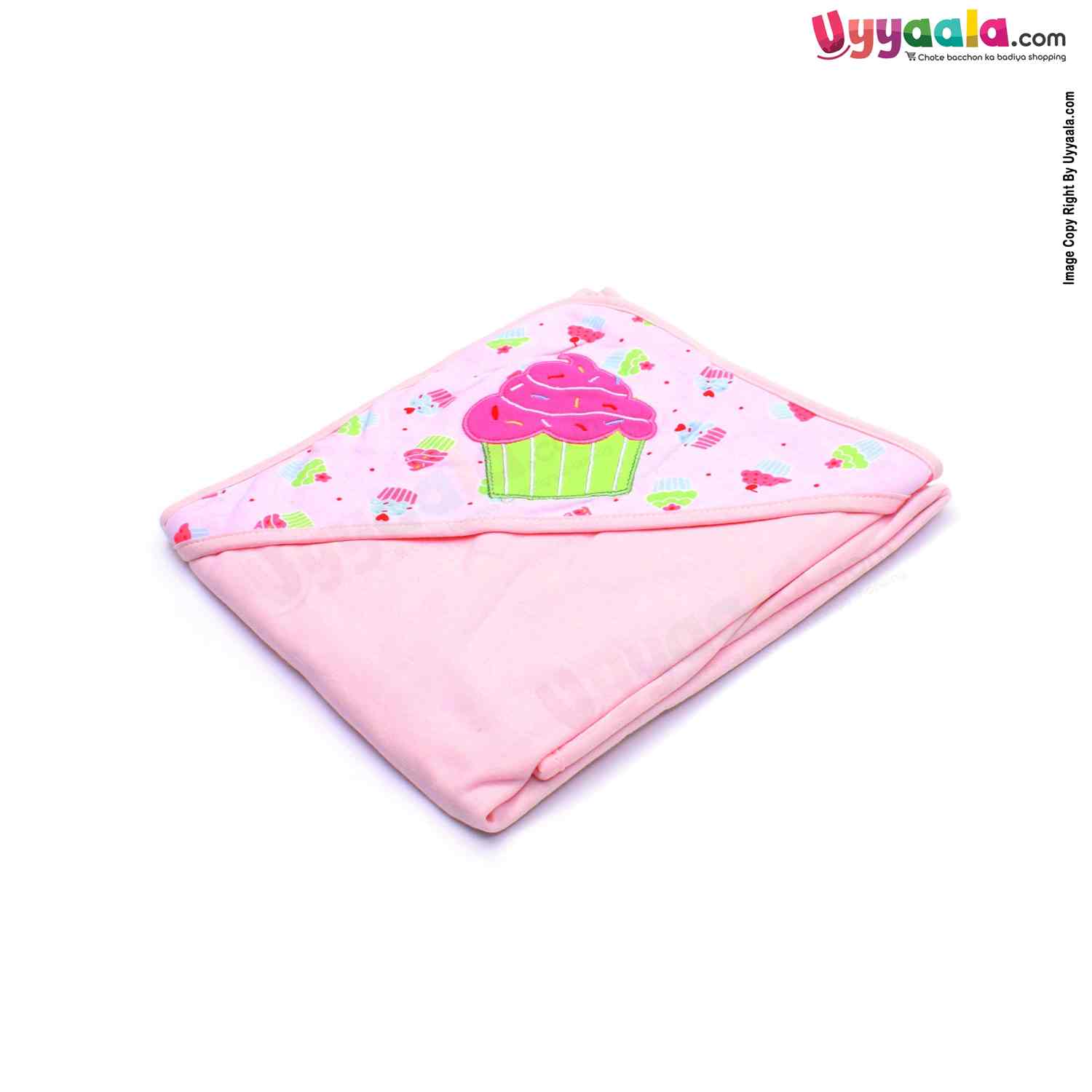 Hooded towel for babies, Pink