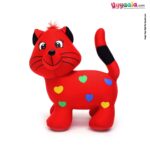 Plush cat soft toy for kids, Red