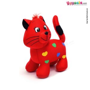 Cat plush soft toy for kids, Red