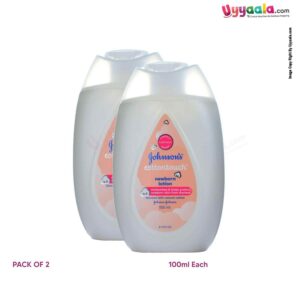 JOHNSONS Cotton Touch Newborn Moisturizing Lotion Pack of 2 (100ml Each)