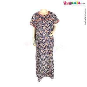 Feeding Nighty Pure Cotton (XL) - Navy Blue