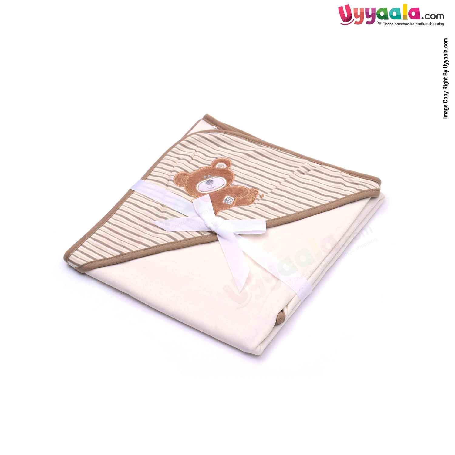 Hooded towel for babies, Brown