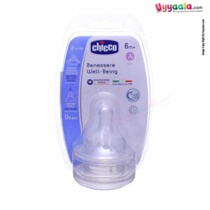 CHICCO well being food teat with anti colic system, 2pcs - 6+m